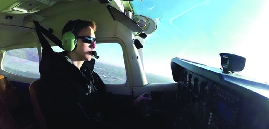 Van Hoven flies as a private pilot