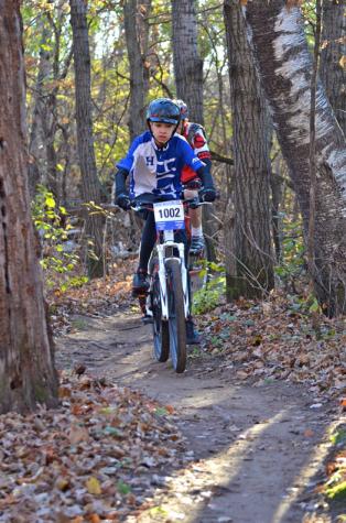 Ben Furan, seventh grade, at the state championship race.