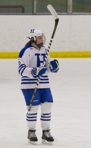 Grace Bizal, senior, after a stoppage of play.