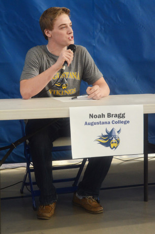 Noah Bragg, senior, talks about the college he will be attending.