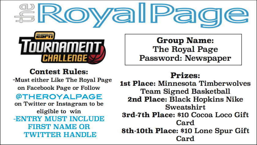 Join The Royal Pages Tournament Challenge!