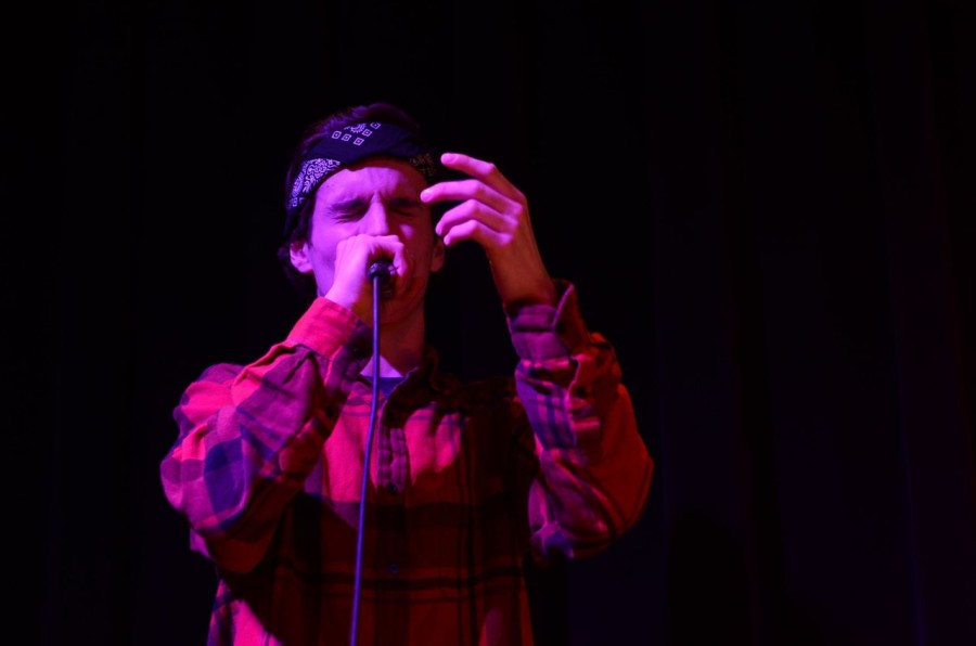 Stereotype, a rapper, raps at Rock the Smile.