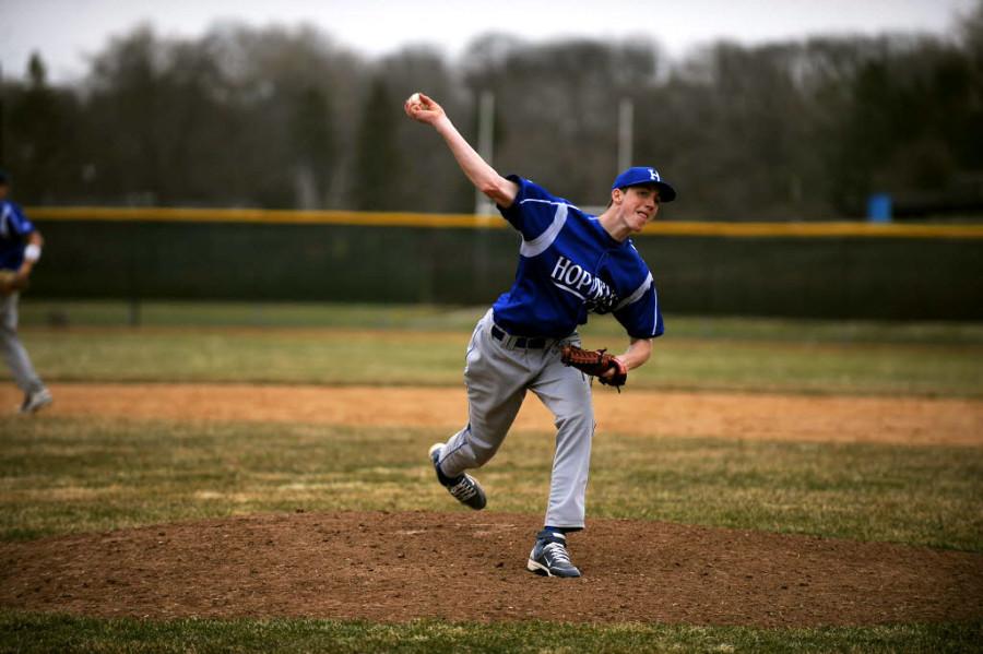 Tim Shannon, class of 2012 graduate, delivers a pitch in a section game for the Royals as a junior. Shannon is now a pitcher at the University of Minnesota-Twin Cities.