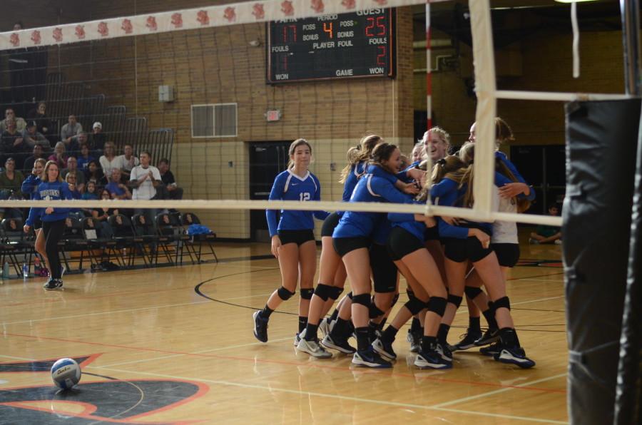 The volleyball team wins the Section 6AA championship game.