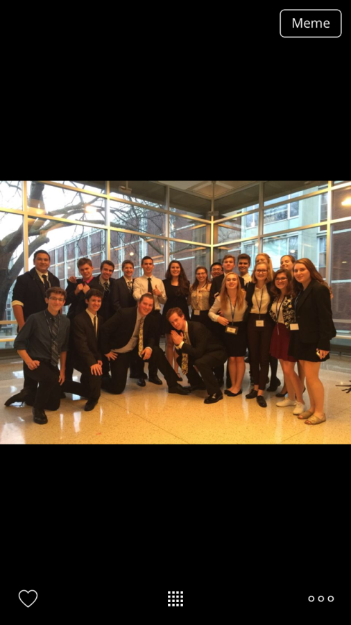 Hopkins Model UN members gather after their first conference of the year.