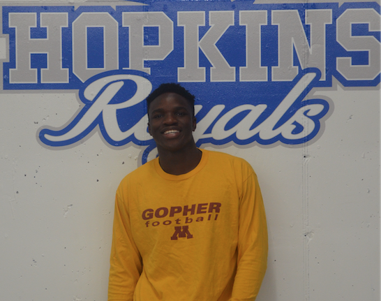 Boye Mafe, University of Minnesota, Twin Cities; Favorite memory: Game sealing strip sack to win Homecoming against Edina. Biggest accomplishment: Earning a Division 1 athletic scholarship.
