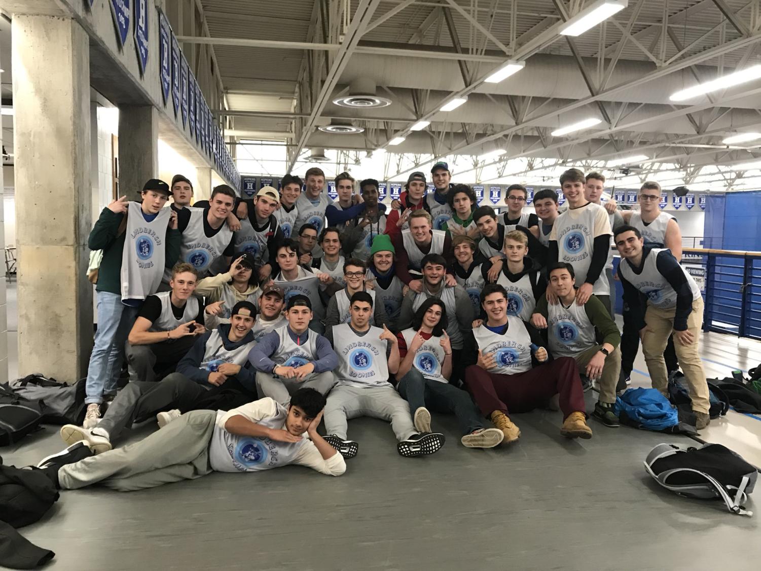 Photo of Lindbergh Loonies after receiving their jersey's.