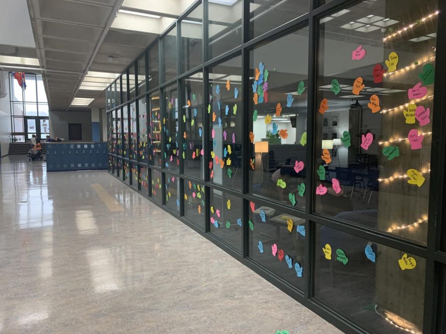 Hundreds of mittens are still taped in the mall. The Sadies dance is on Feb. 8.